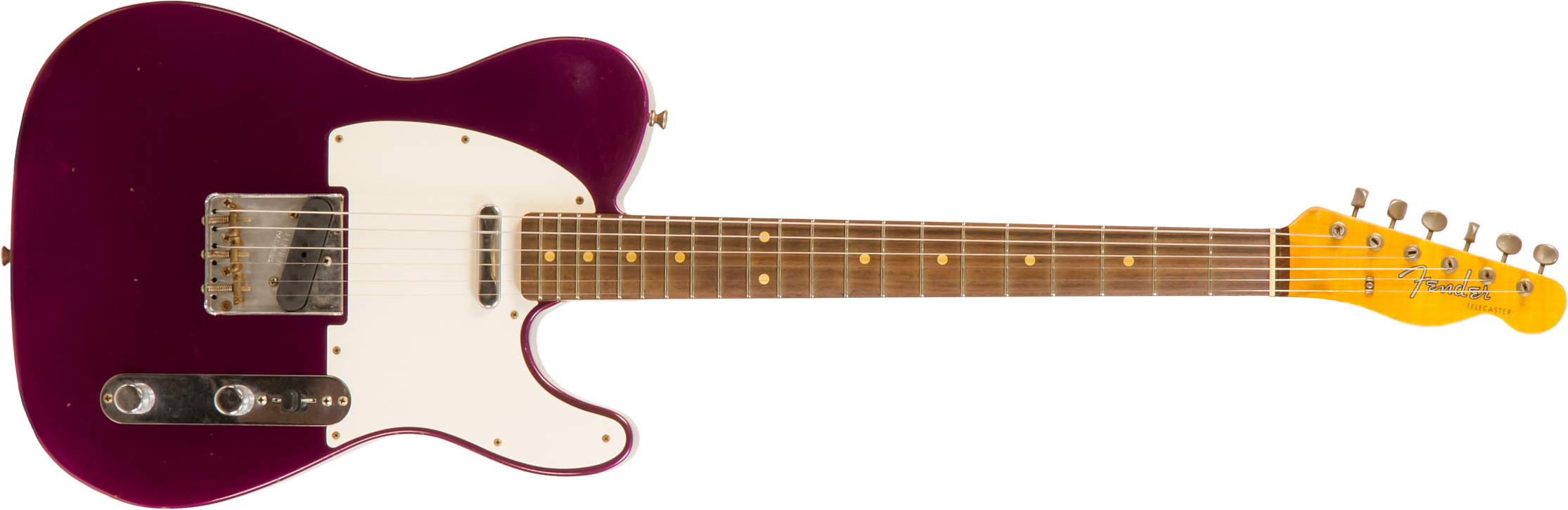 Fender Custom Shop Tele 1960 Rw #cz549121 - Journeyman Relic Purple Metallic - Guitare Électrique Forme Tel - Main picture