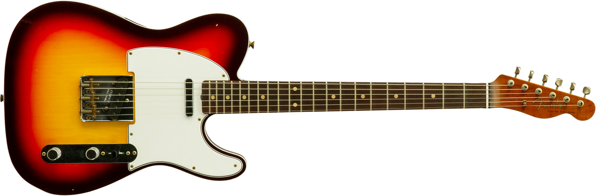 Fender Custom Shop Tele 1960 Vintage Custom 2s Ht Rw #r147862 - Journeyman Relic 3-color Sunburst - Guitare Électrique Forme Tel - Main picture