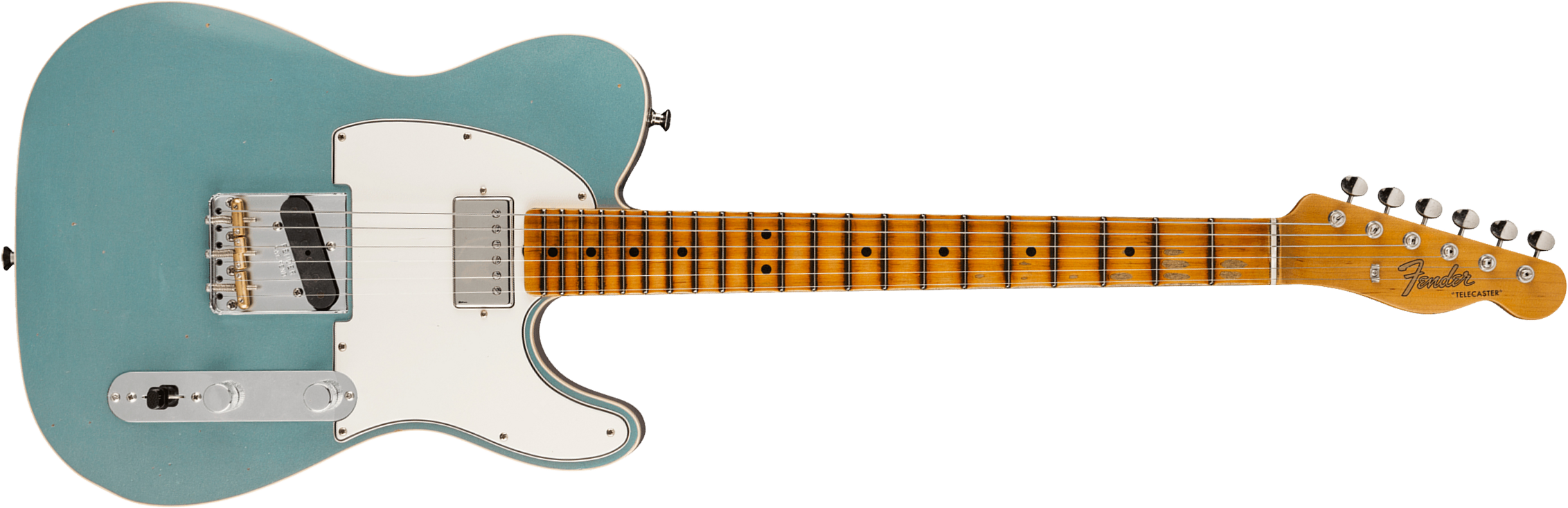 Fender Custom Shop Tele Postmodern Usa Sh Ht Mn - Journeyman Relic Firemist Silver - Guitare Électrique Forme Tel - Main picture