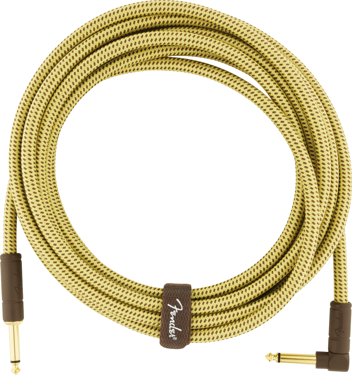 Fender Deluxe Instrument Cable Droit/coude 15ft  Tweed - CÂble - Main picture