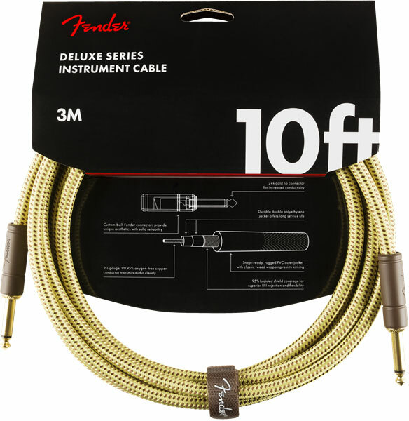 Fender Deluxe Instrument Cable Droit/droit 10ft Tweed - CÂble - Main picture