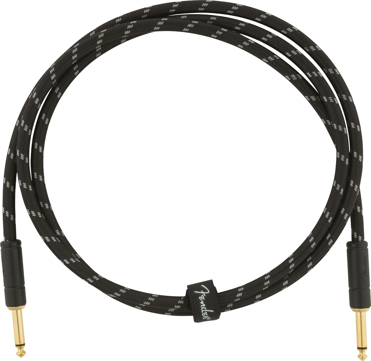 Fender Deluxe Instrument Cable Droit/droit 5ft Black Tweed - CÂble - Main picture