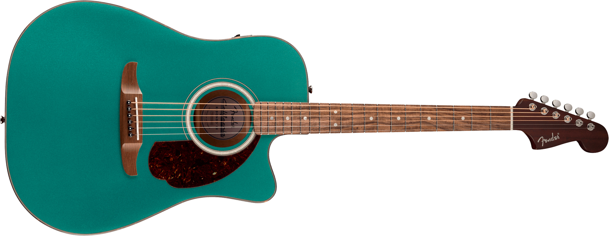 Fender Deluxe Redondo Ce California Dreadnought Cw Epicea Acajou Noy - Sherwood Green - Guitare Folk - Main picture