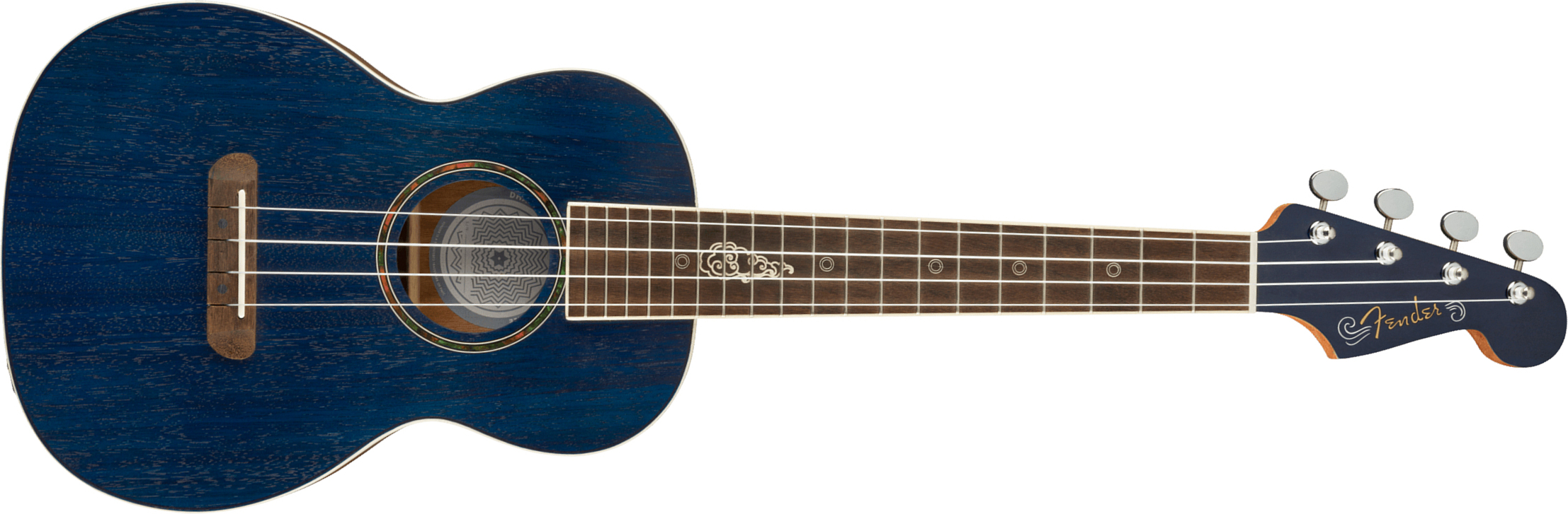Fender Dhani Harrison Uke Signature Tenor Tout Ovangkol Noy +housse - Sapphire Blue - UkulÉlÉ - Main picture