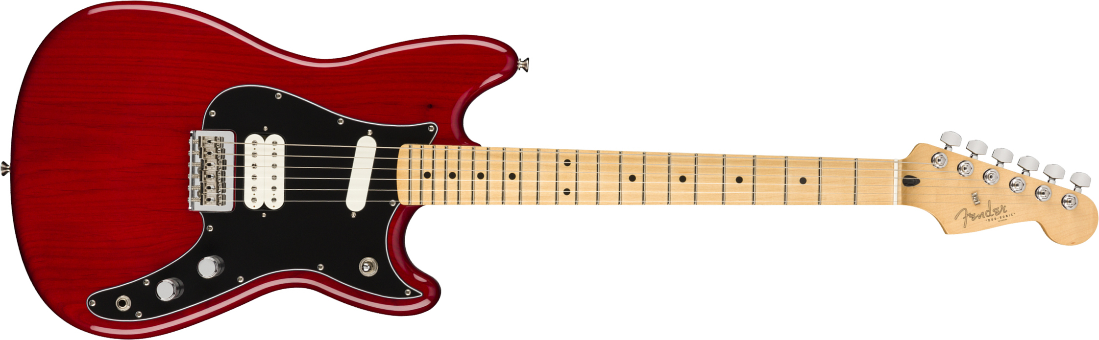 Fender Duo-sonic Player Hs Ht Mn - Crimson Red Transparent - Guitare Électrique RÉtro Rock - Main picture