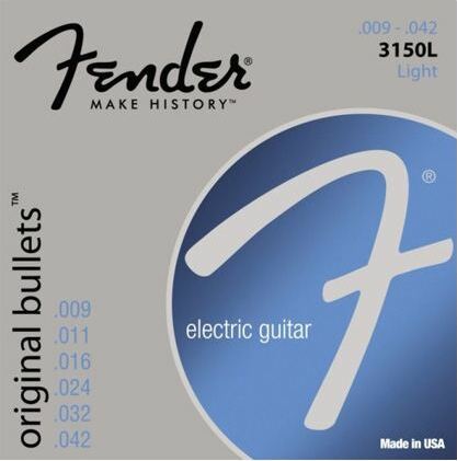 Fender Jeu De 6 Cordes Electric 3150l Original Bullets Pure Nickel 09-42 - Cordes Guitare Électrique - Main picture