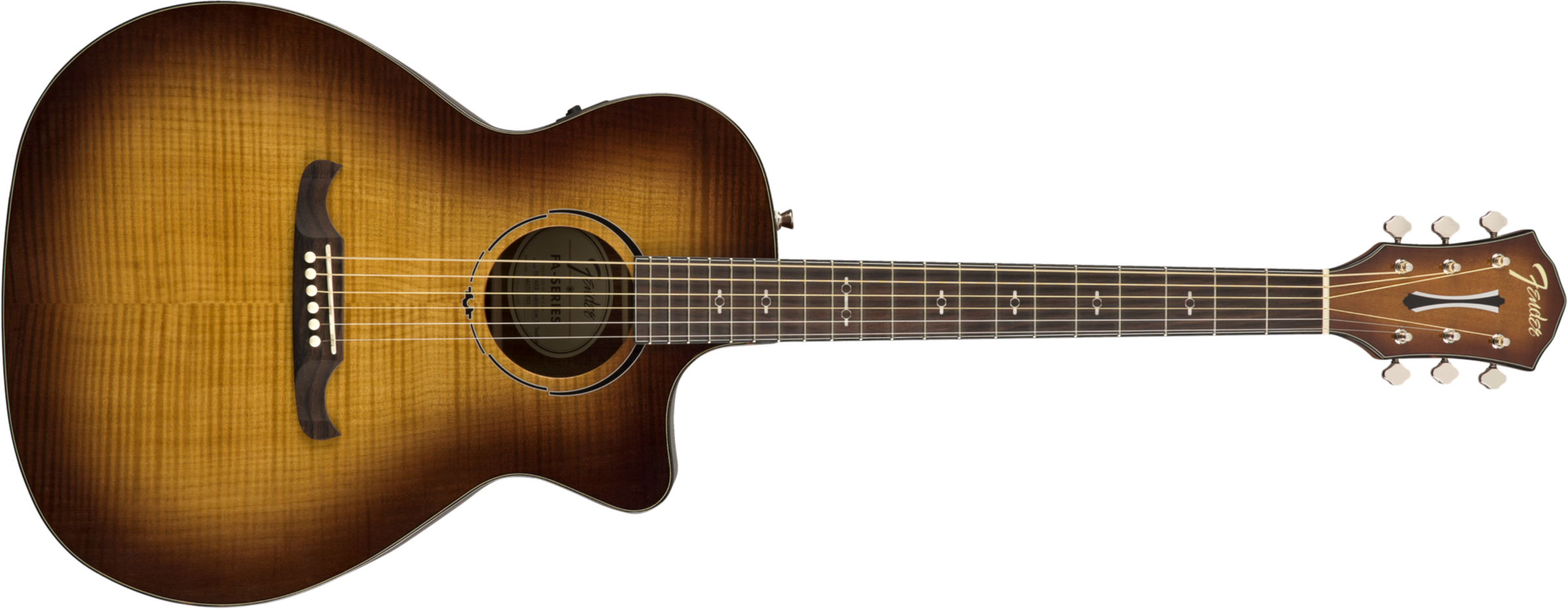 Fender Fa-345ce Alternative Auditorium Cw Erable Lacewood Lau - 3-tone Tea Burst - Guitare Electro Acoustique - Main picture