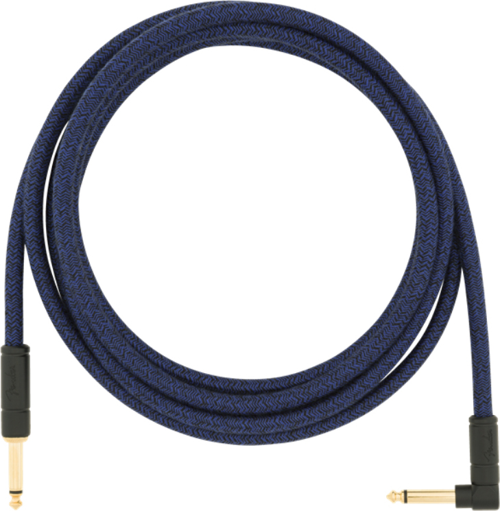 Fender Festival Pure Hemp Instrument Cable Droit/coude 10ft Blue Dream - CÂble - Main picture