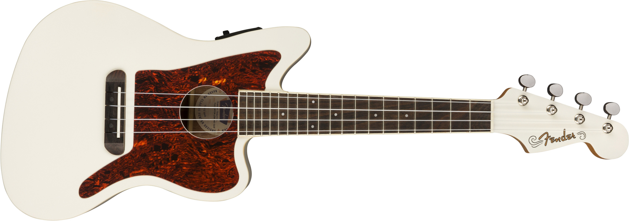 Ukulélé Fender Fullerton Jazzmaster Uke (Concert) olympic white blanc