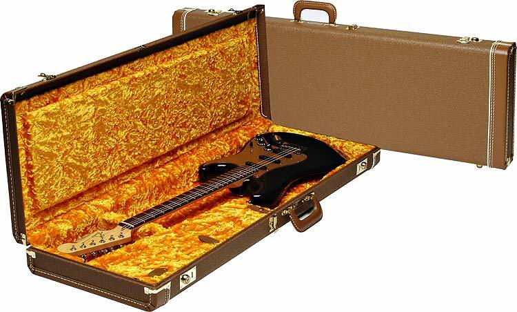 Fender G&g Deluxe Hardshell Guitar Case Strat/tele Brown/gold - Etui Guitare Électrique - Main picture