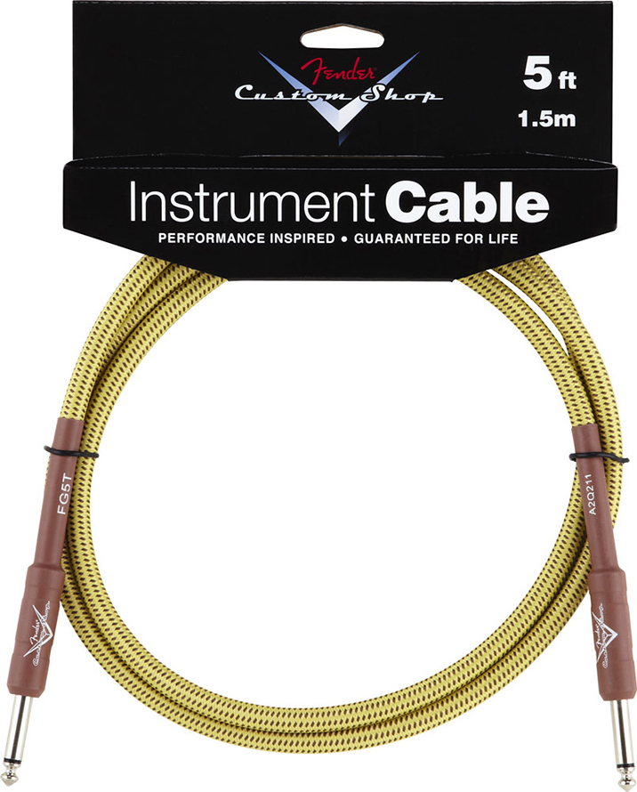 Fender Instrument Cable Custom Shop Performance Jacks Droit 8ft . 1.5m Tweed - CÂble - Main picture