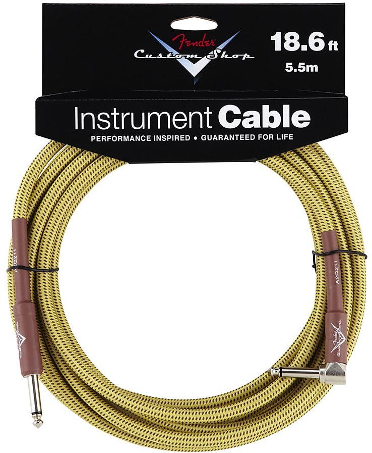 Câble Fender Custom Shop Instrument Cable Tweed - Angle 5.6m
