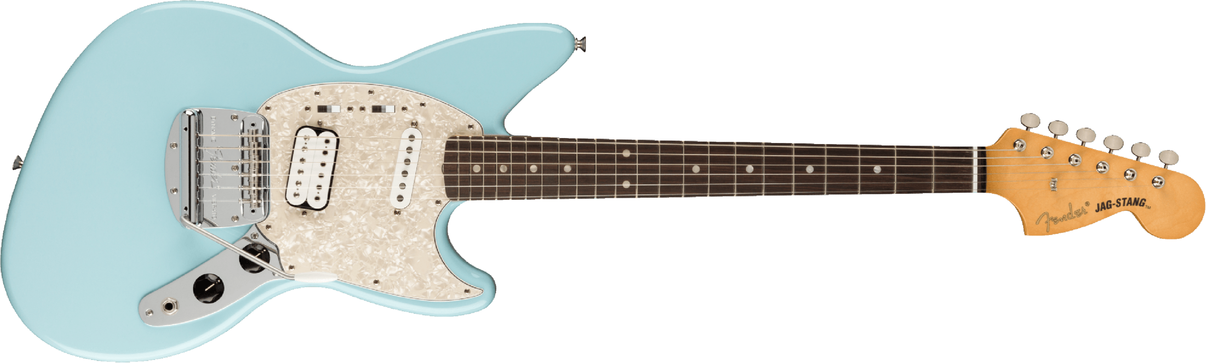 Fender Jag-stang Kurt Cobain Artist Hs Trem Rw - Sonic Blue - Guitare Électrique RÉtro Rock - Main picture