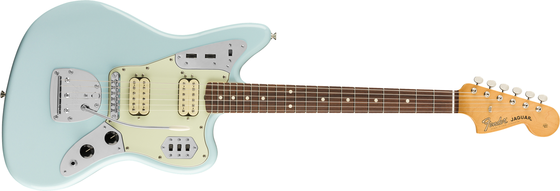 Fender Jaguar 60s Vintera Modified Hh Mex Pf - Sonic Blue - Guitare Électrique RÉtro Rock - Main picture