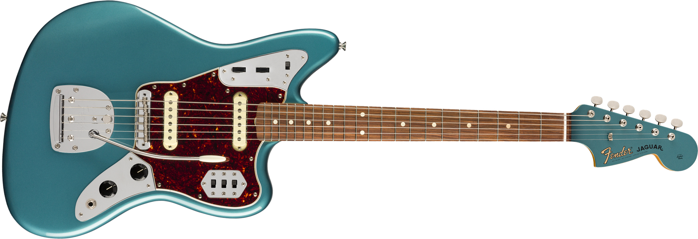 Fender Jaguar 60s Vintera Vintage Mex Pf - Ocean Turquoise - Guitare Électrique RÉtro Rock - Main picture