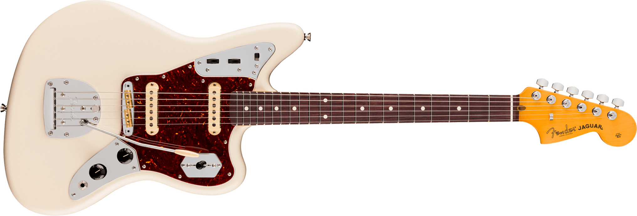 Fender Jaguar American Pro. Usa Shsc 2s Trem Rw - Olympic White - Guitare Électrique RÉtro Rock - Main picture