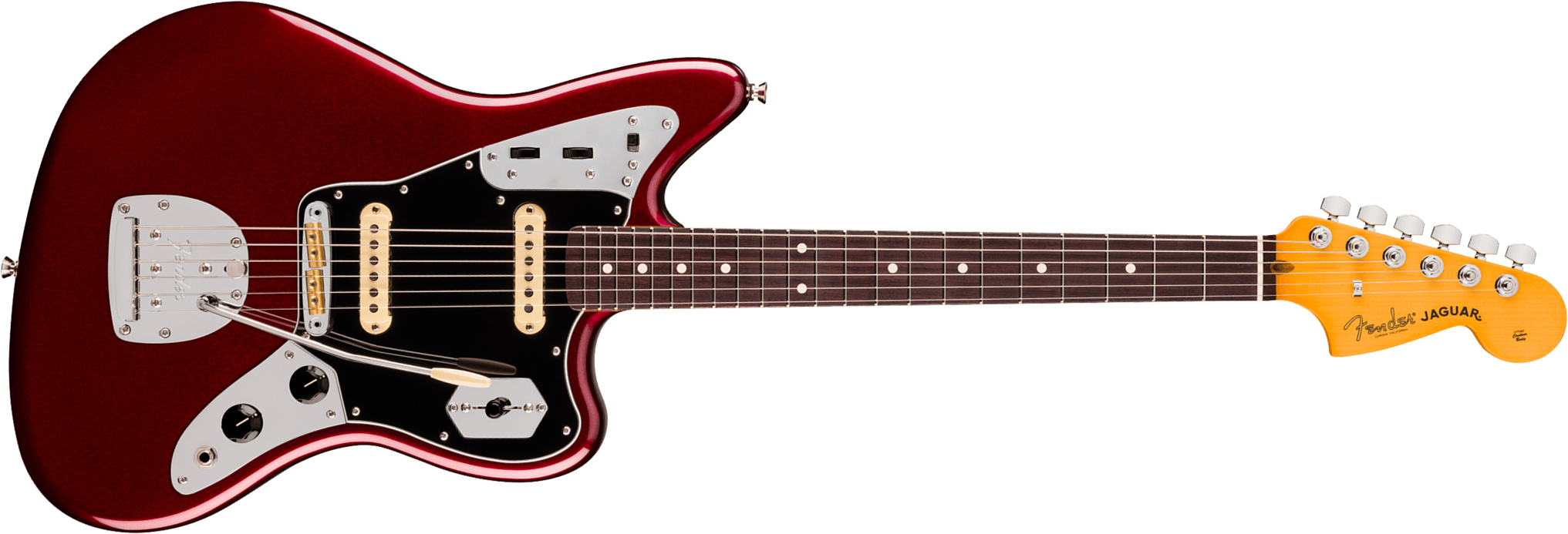 Fender Jaguar American Pro. Usa Shsc 2s Trem Rw - Oxblood - Guitare Électrique RÉtro Rock - Main picture