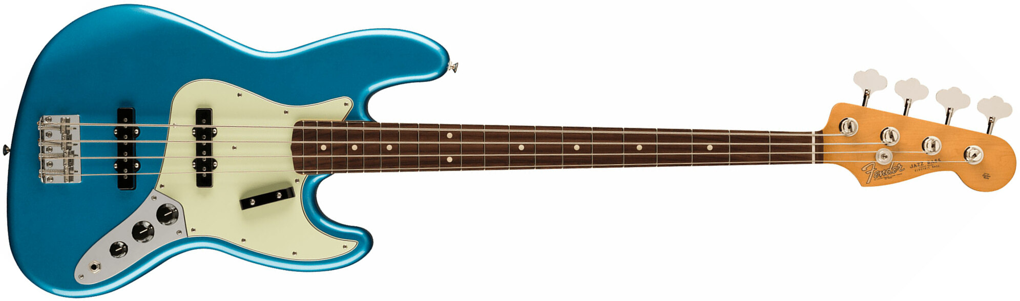 Basse électrique solid body Fender Vintera II '60s Jazz Bass (MEX, RW) - Lake placid blue