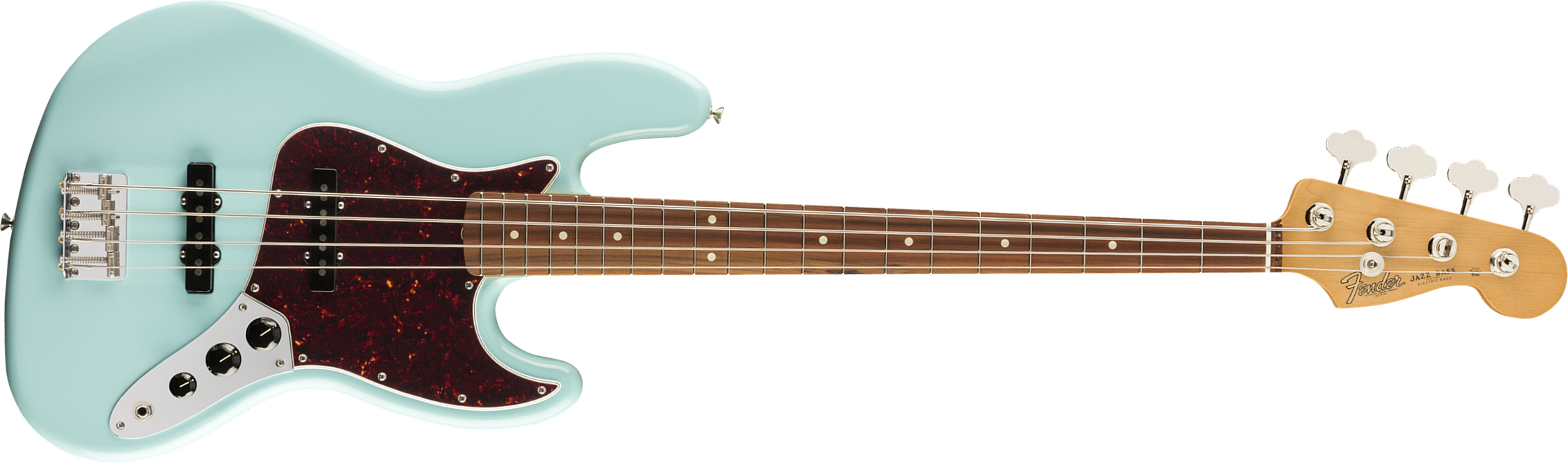 Fender Jazz Bass 60s Vintera Vintage Mex Pf - Daphne Blue - Basse Électrique Solid Body - Main picture