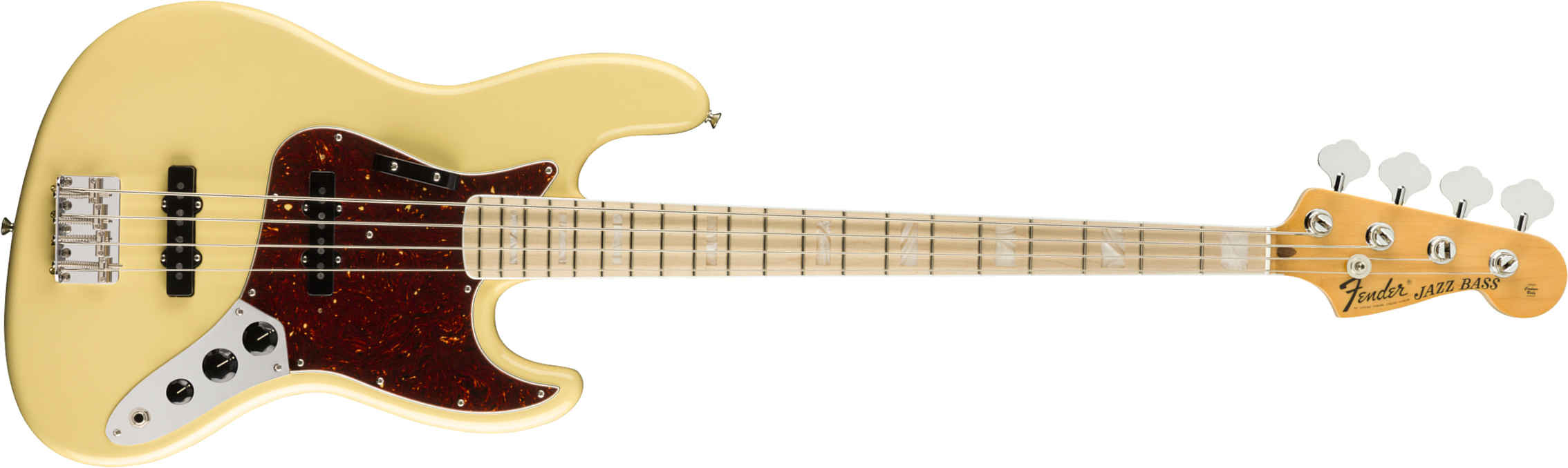 Fender Jazz Bass '70s American Original Usa Mn - Vintage White - Basse Électrique Solid Body - Main picture
