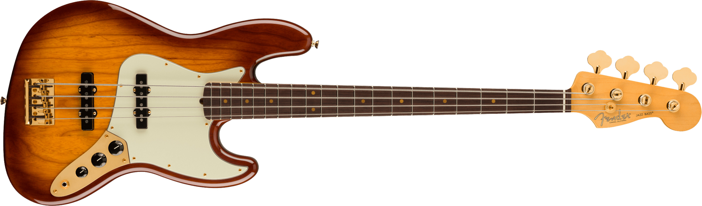 Fender Jazz Bass 75th Anniversary Commemorative Ltd Usa Mn +etui - 2-color Bourbon Burst - Basse Électrique Solid Body - Main picture