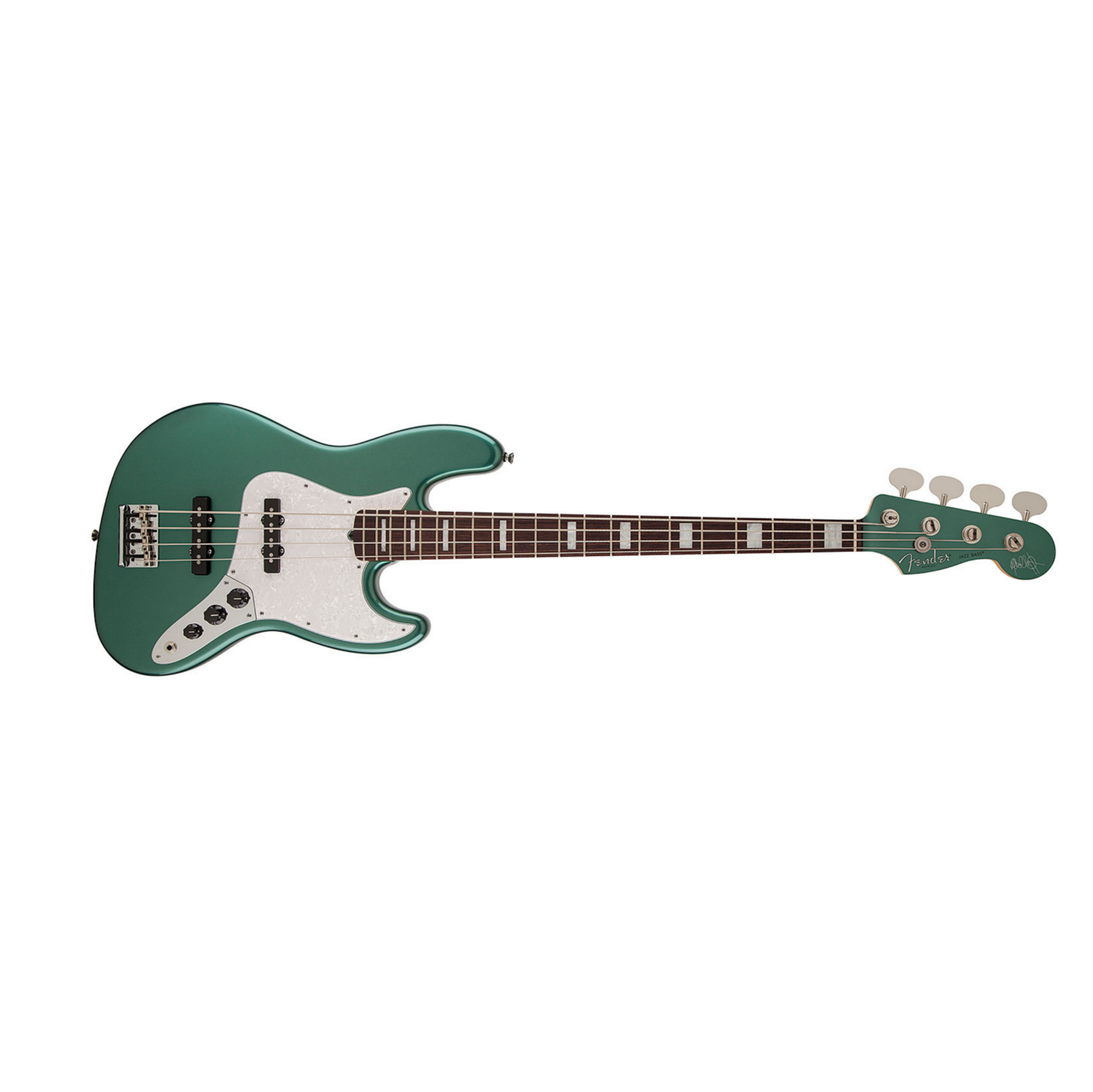 Fender Jazz Bass Usa American Artist Adam Clayton 2014  Rw Sherwood Green Metallic - Basse Électrique Solid Body - Main picture