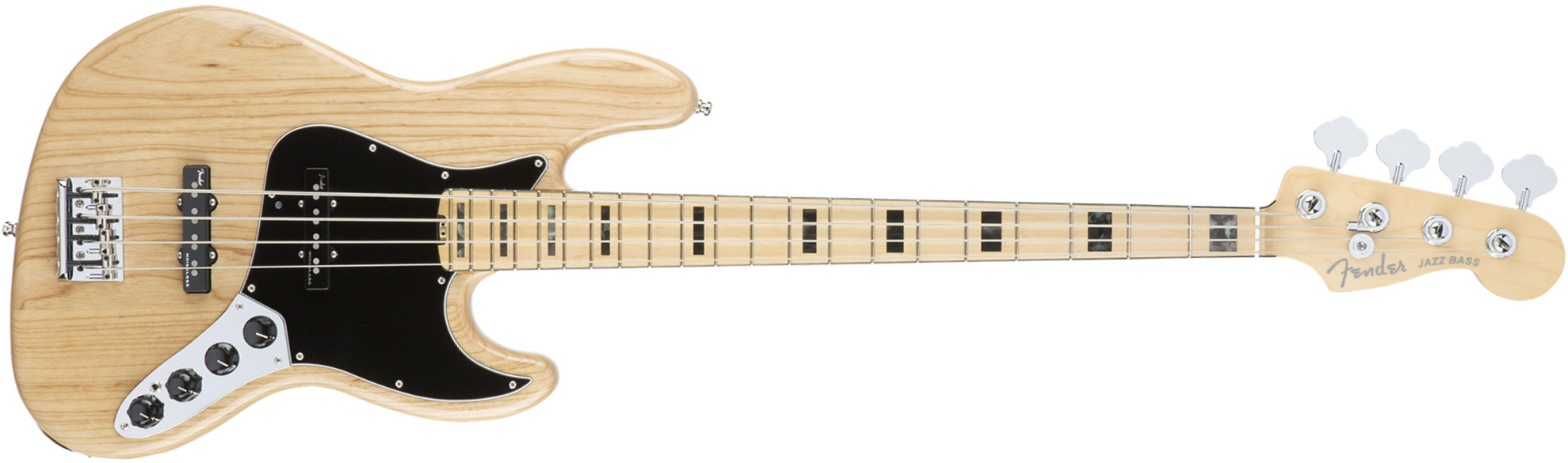 Fender Jazz Bass American Elite Ash 2016 (usa, Mn) - Natural - Basse Électrique Solid Body - Main picture