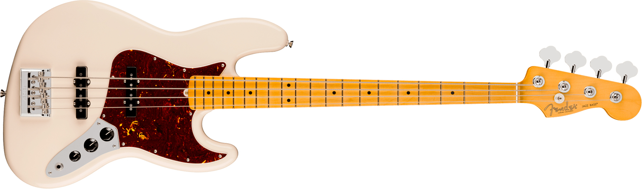 Fender Jazz Bass American Pro. Usa Mn - Olympic White - Basse Électrique Solid Body - Main picture