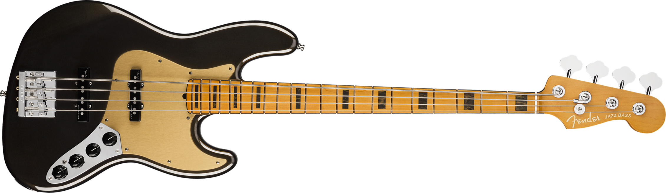 Fender Jazz Bass American Ultra 2019 Usa Mn - Texas Tea - Basse Électrique Solid Body - Main picture