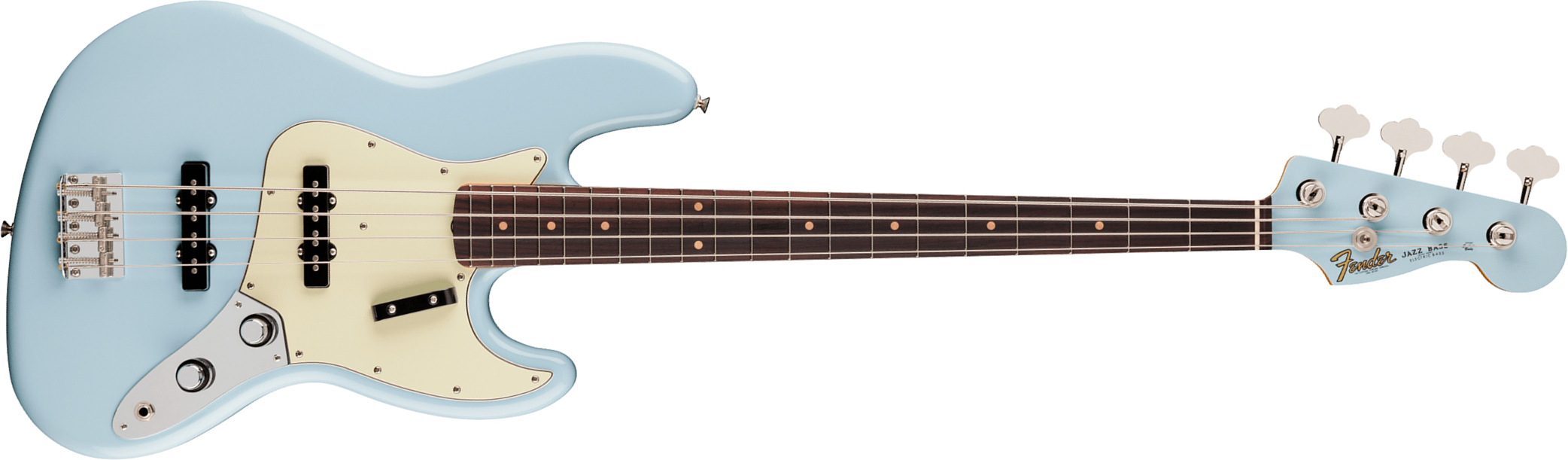 Fender Jazz Bass Early 60s Vintera 3 Mex Rw - Sonic Blue - Basse Électrique Solid Body - Main picture