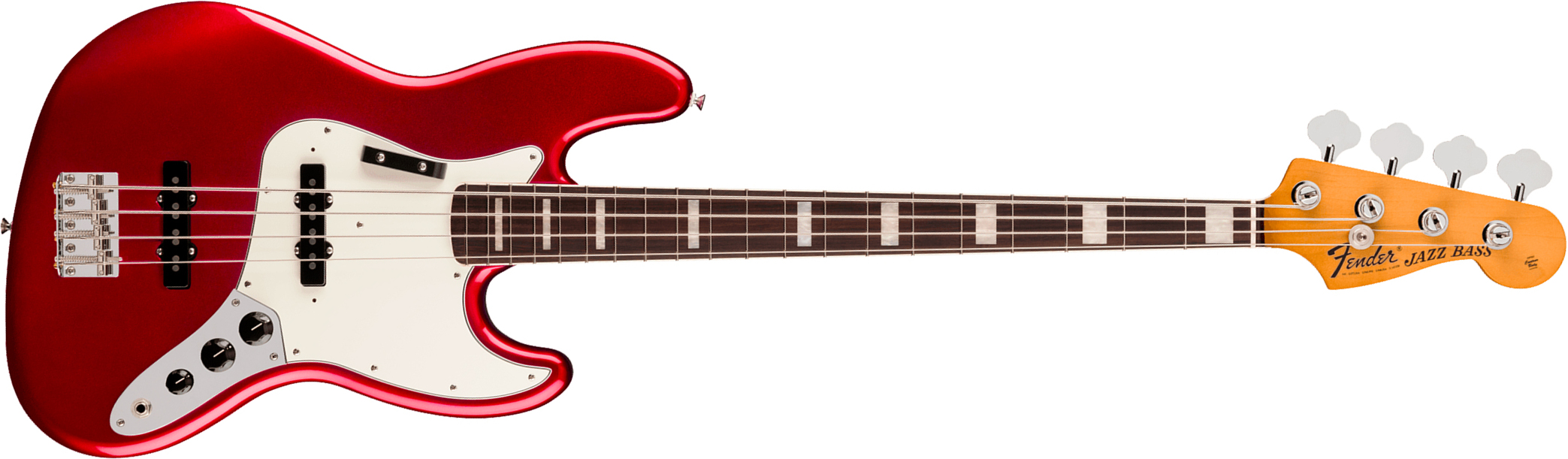 Fender Jazz Bass Early 70s Vintera 3 Mex Rw - Candy Apple Red - Basse Électrique Solid Body - Main picture