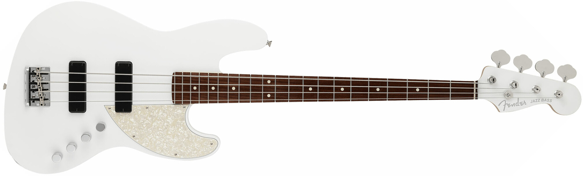 Fender Jazz Bass Elemental Mij Jap Active Rw - Nimbus White - Basse Électrique Solid Body - Main picture