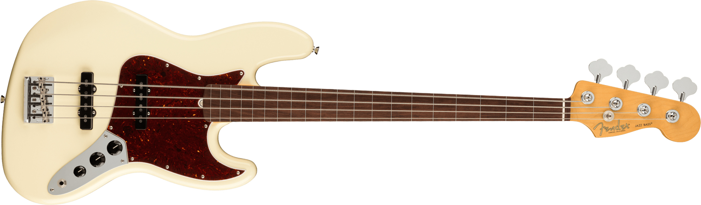 Fender Jazz Bass Fretless American Professional Ii Usa Rw - Olympic White - Basse Électrique Solid Body - Main picture