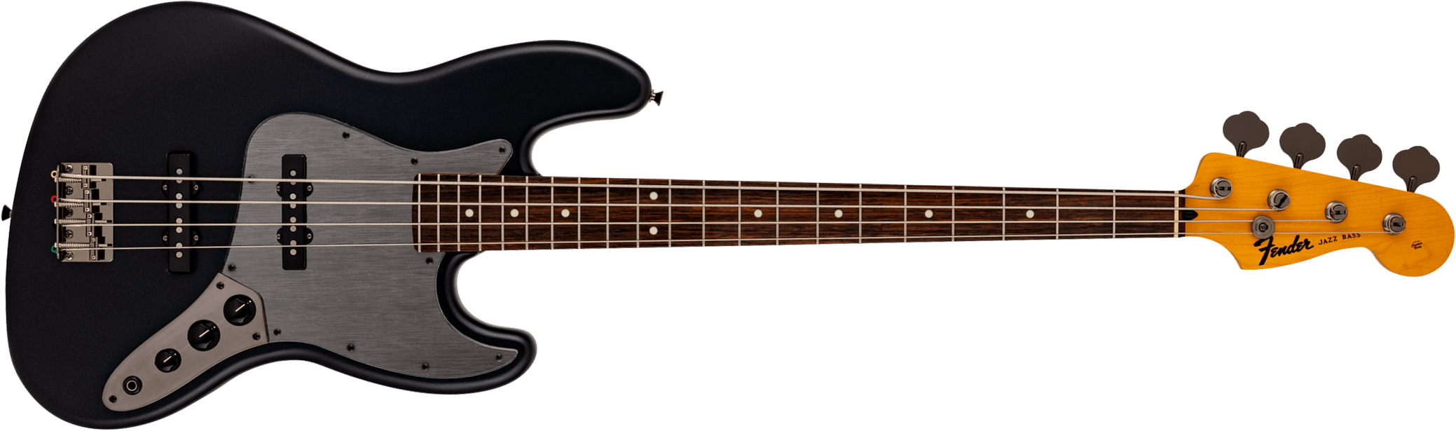 Fender Jazz Bass Hybrid Ii Mij Ltd Jap Rw - Matte Phantom Black - Basse Électrique Solid Body - Main picture