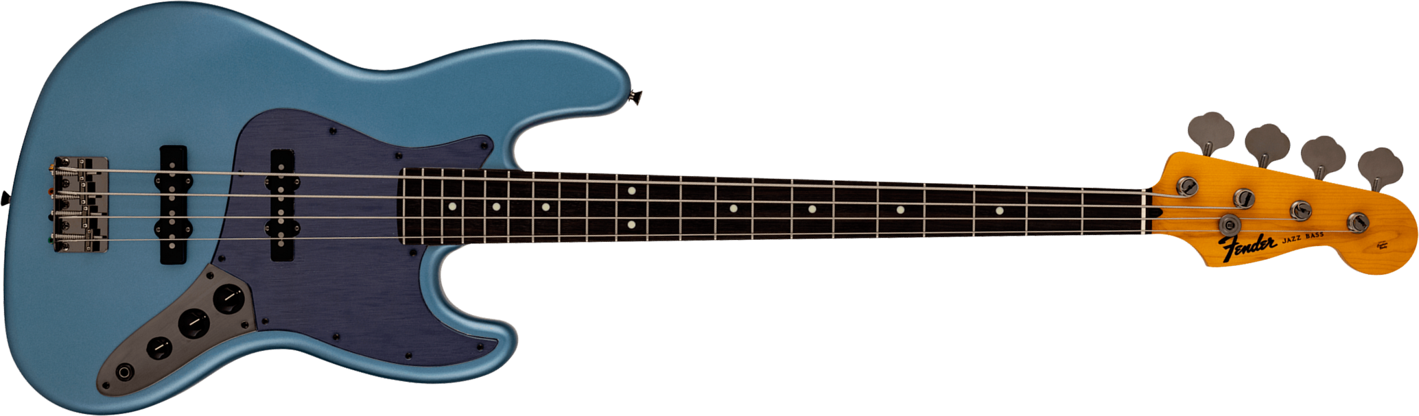 Fender Jazz Bass Hybrid Ii Mij Ltd Jap Rw - Matte Aero Blue - Basse Électrique Solid Body - Main picture