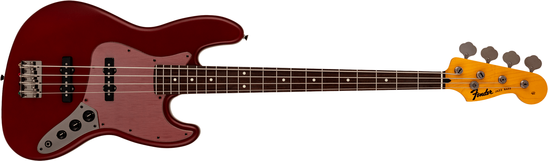 Fender Jazz Bass Hybrid Ii Mij Ltd Jap Rw - Matte Inferno Red - Basse Électrique Solid Body - Main picture