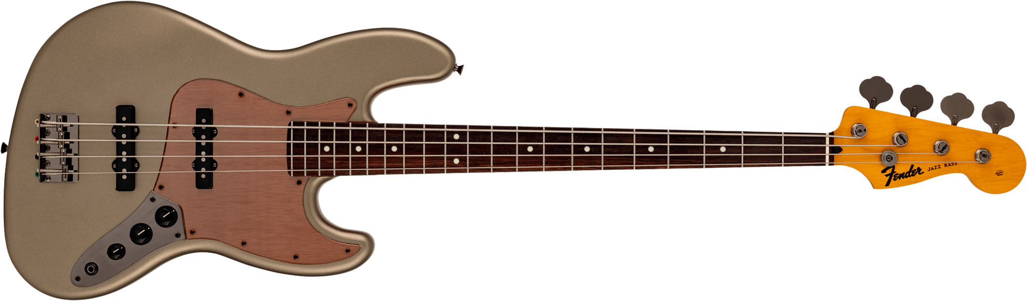 Fender Jazz Bass Hybrid Ii Mij Ltd Jap Rw - Matte Champagne Mirage - Basse Électrique Solid Body - Main picture