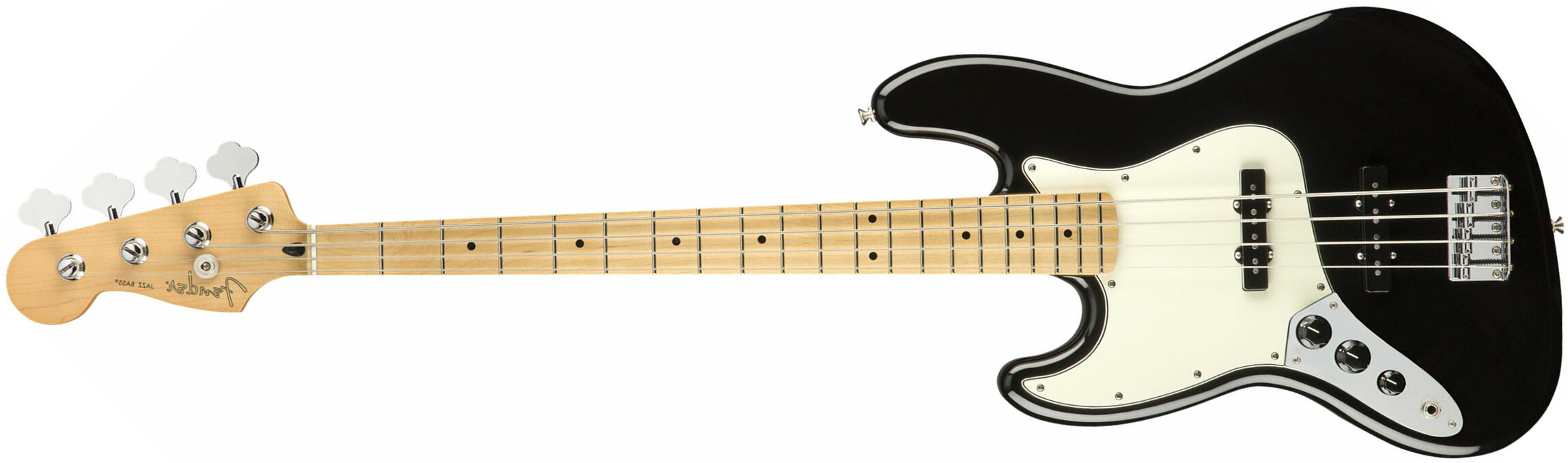 Fender Jazz Bass Player Lh Gaucher Mex Mn - Black - Basse Électrique Solid Body - Main picture