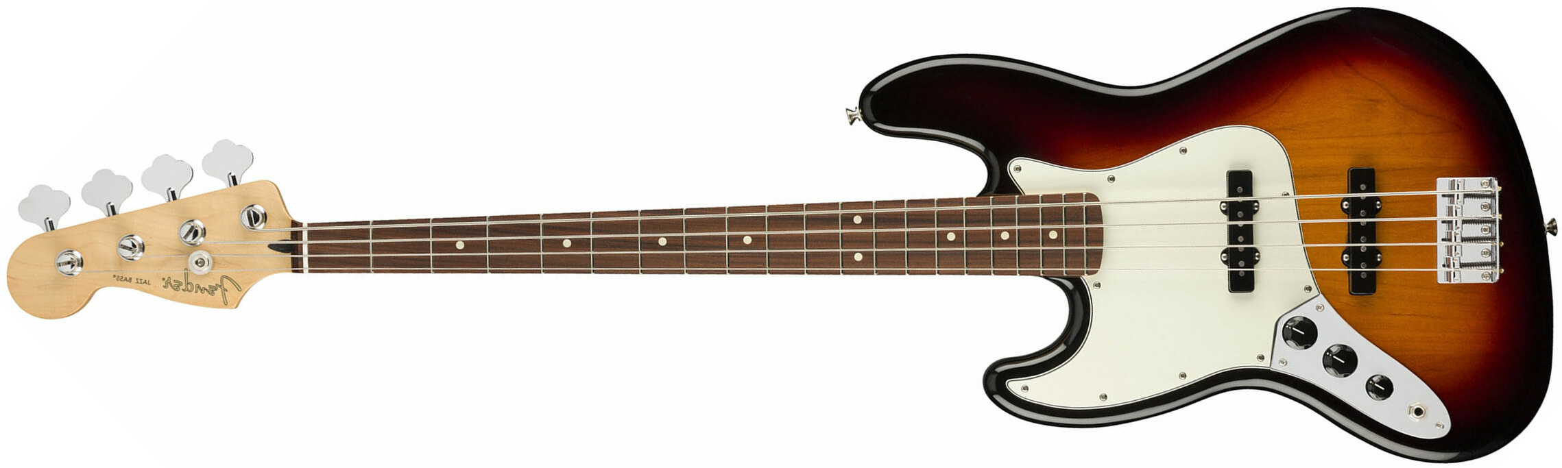 Fender Jazz Bass Player Lh Gaucher Mex Pf - 3-color Sunburst - Basse Électrique Solid Body - Main picture