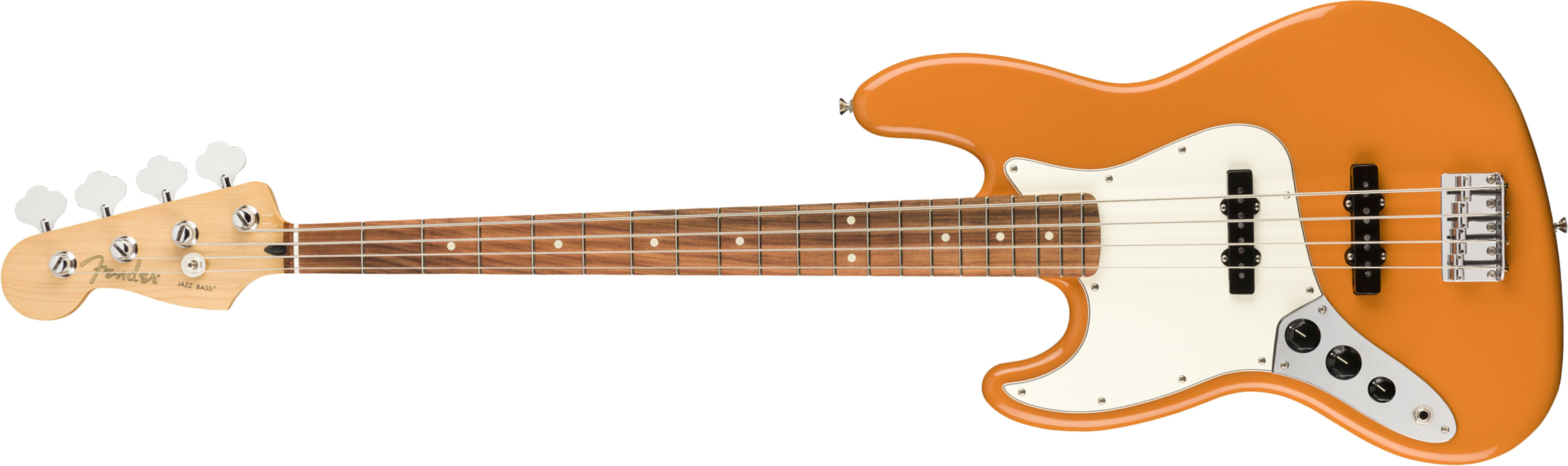 Fender Jazz Bass Player Lh Gaucher Mex Pf - Capri Orange - Basse Électrique Solid Body - Main picture