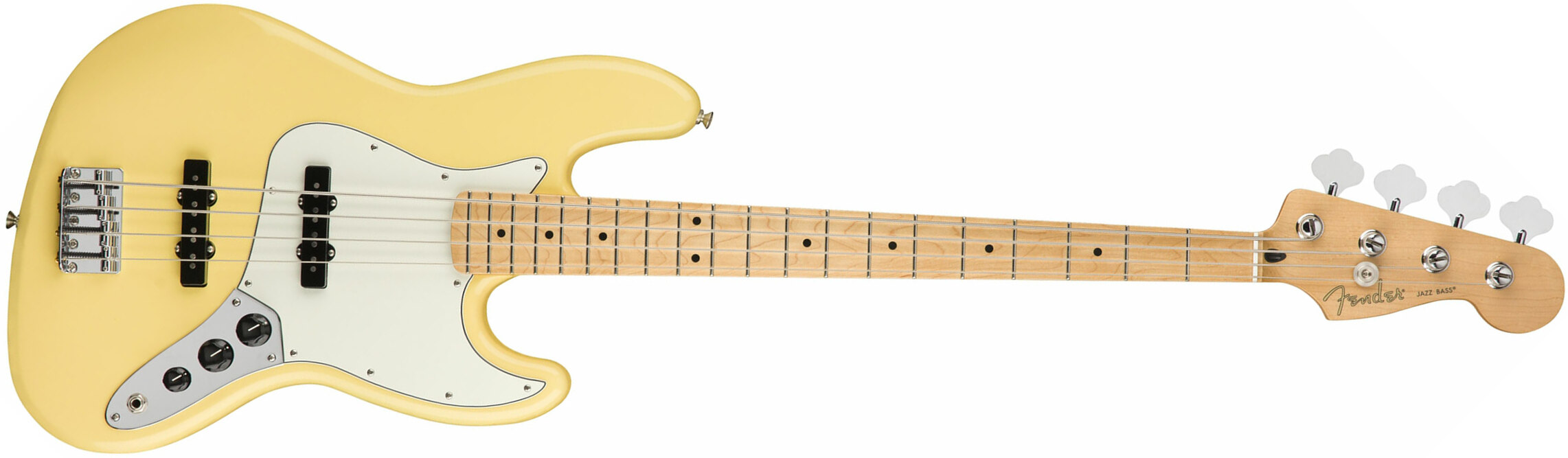 Fender Jazz Bass Player Mex Mn - Buttercream - Basse Électrique Solid Body - Main picture