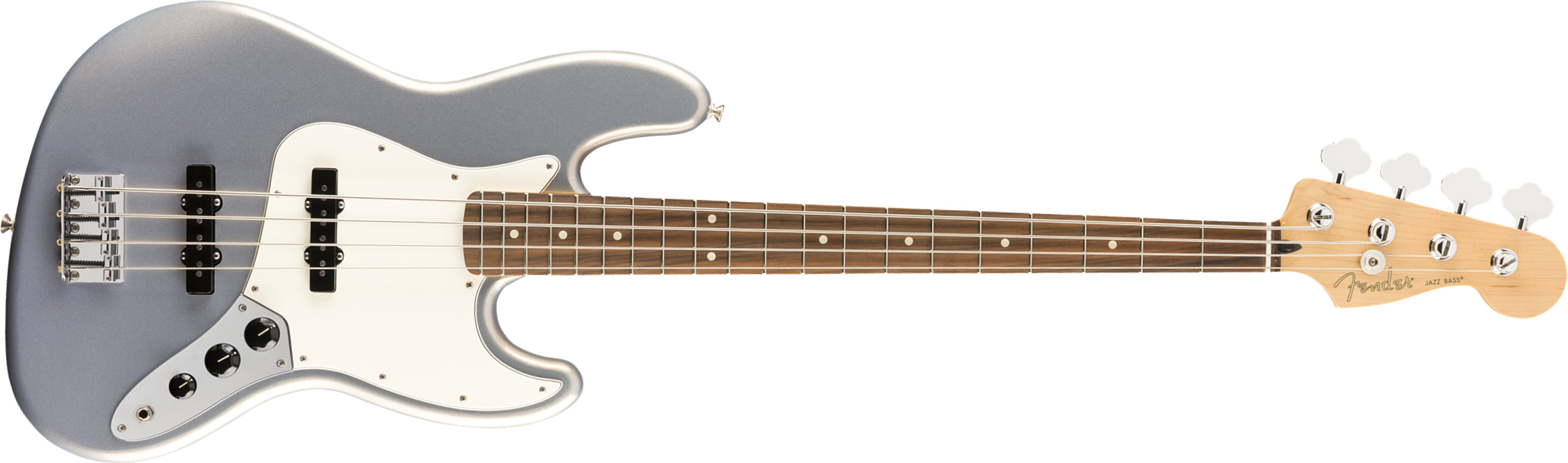 Fender Jazz Bass Player Mex Pf - Silver - Basse Électrique Solid Body - Main picture