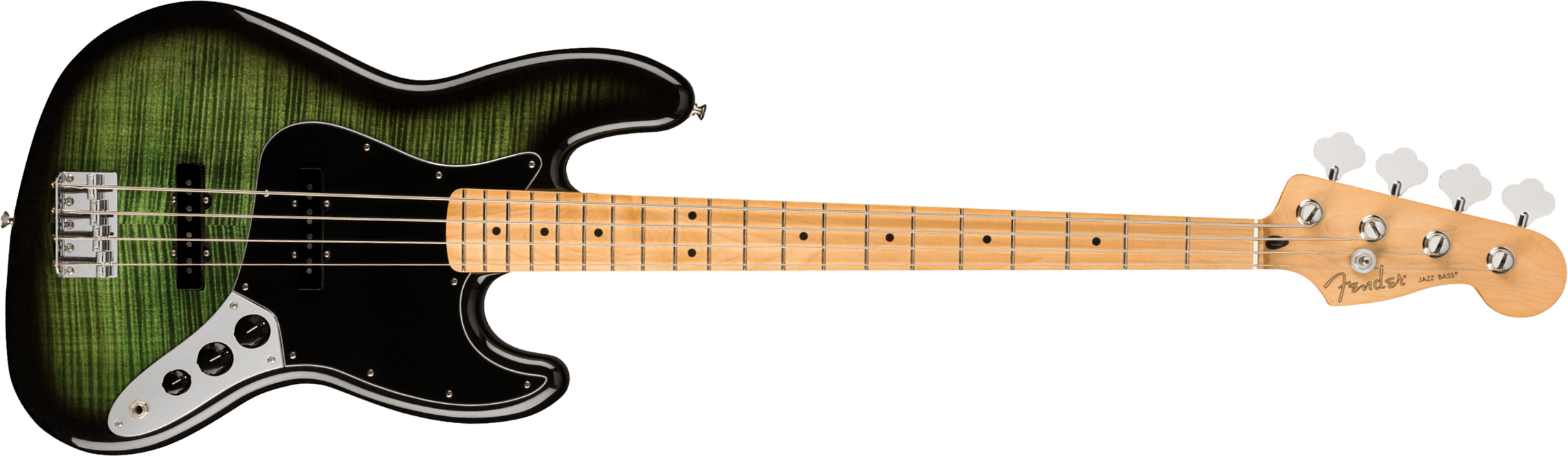 Fender Jazz Bass Player Plus Top Mex Mn - Green Burst - Basse Électrique Solid Body - Main picture