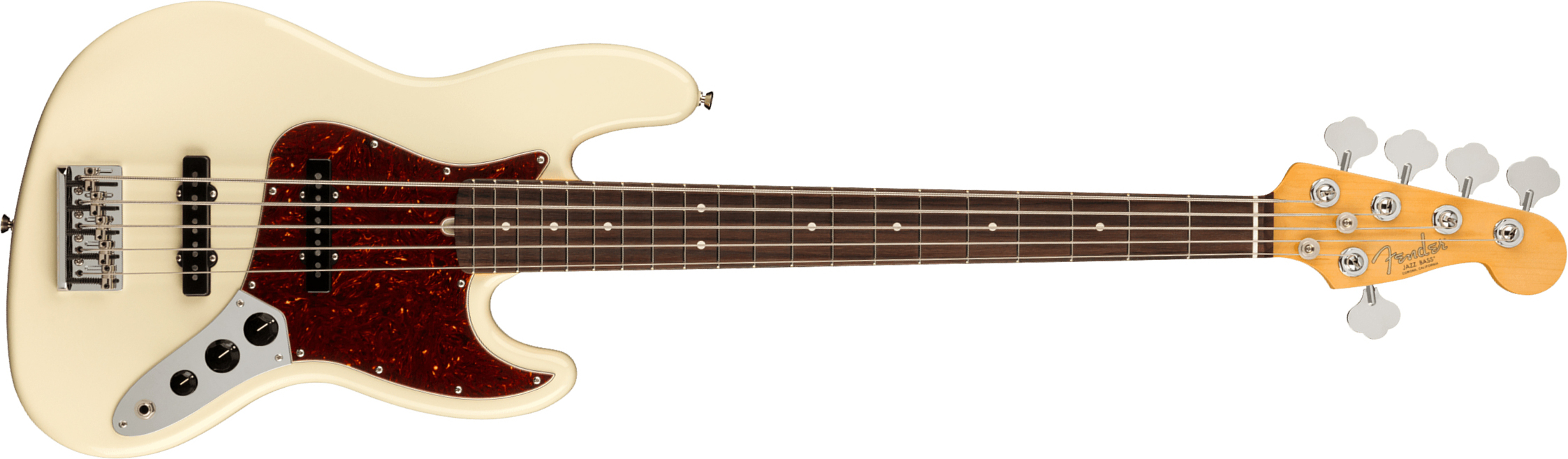 Fender Jazz Bass V American Professional Ii Usa 5-cordes Rw - Olympic White - Basse Électrique Solid Body - Main picture