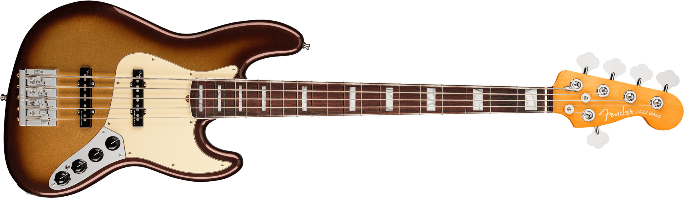 Fender Jazz Bass V American Ultra 2019 Usa 5-cordes Rw - Mocha Burst - Basse Électrique Solid Body - Main picture