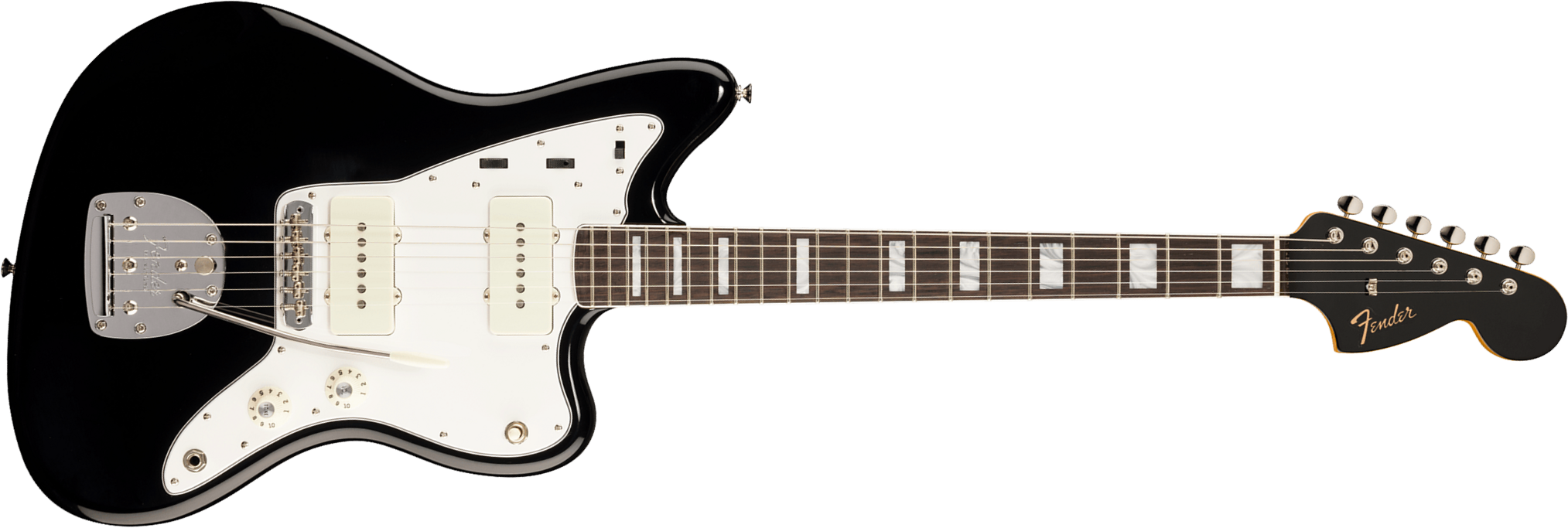 Fender Jazzmaster 1966 American Vintage Ii Usa 2s Trem Rw - Black - Guitare Électrique RÉtro Rock - Main picture
