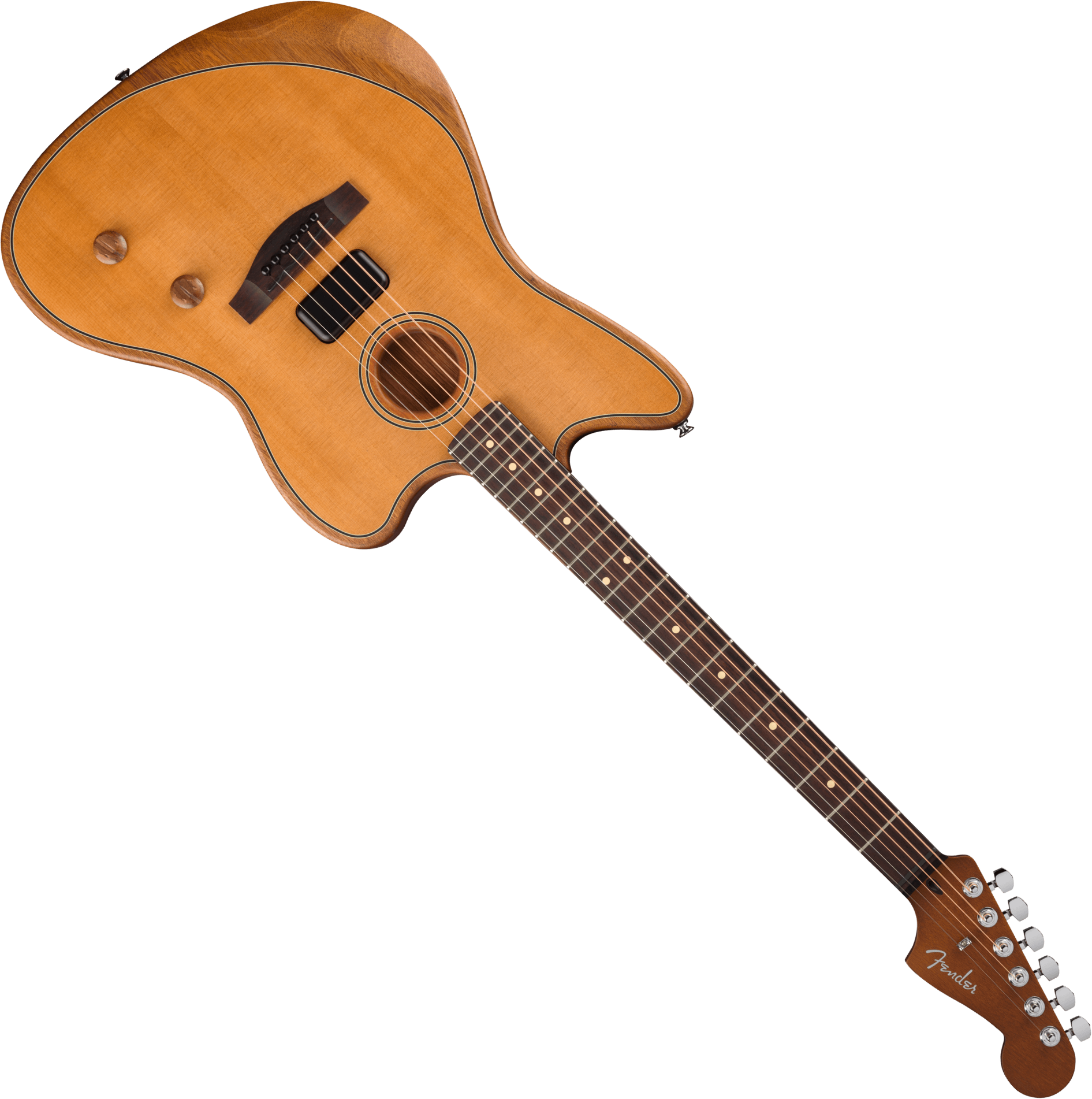 Fender Jazzmaster Acoustasonic Standard - Aged Natural - Guitare Folk - Main picture