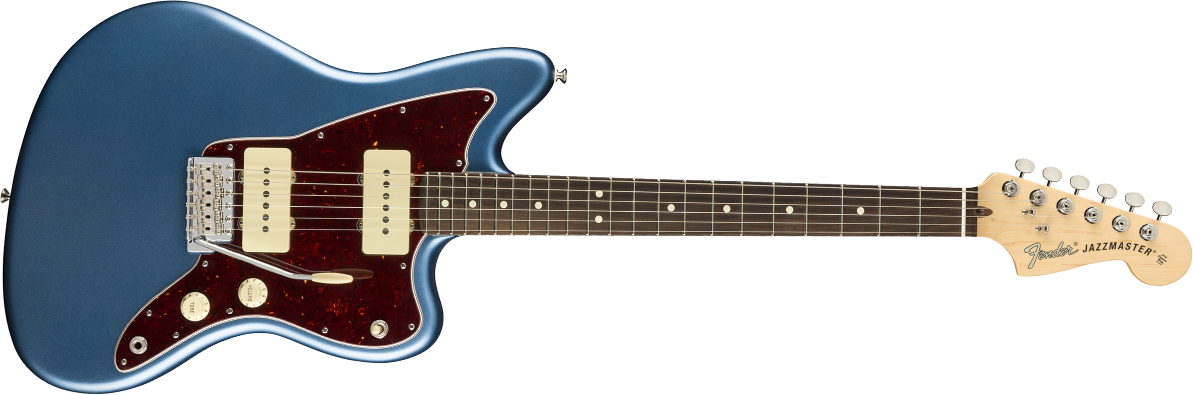 Fender Jazzmaster American Performer Usa Ss Rw - Satin Lake Placid Blue - Guitare Électrique Double Cut - Main picture