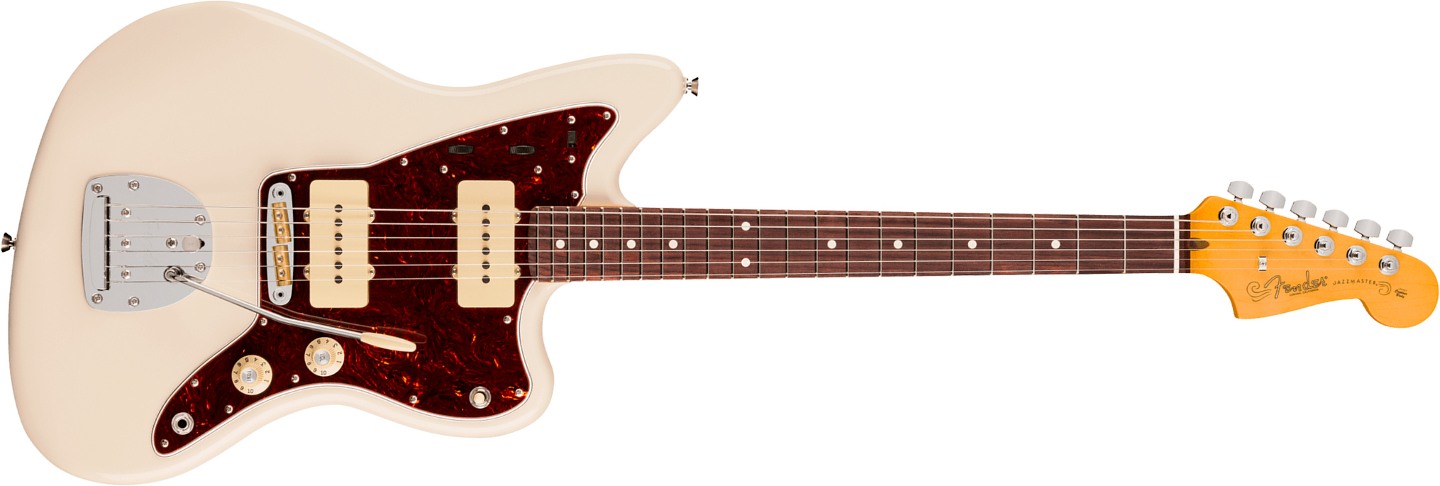 Fender Jazzmaster American Pro. Usa  2s Trem Rw - Olympic White - Guitare Électrique RÉtro Rock - Main picture