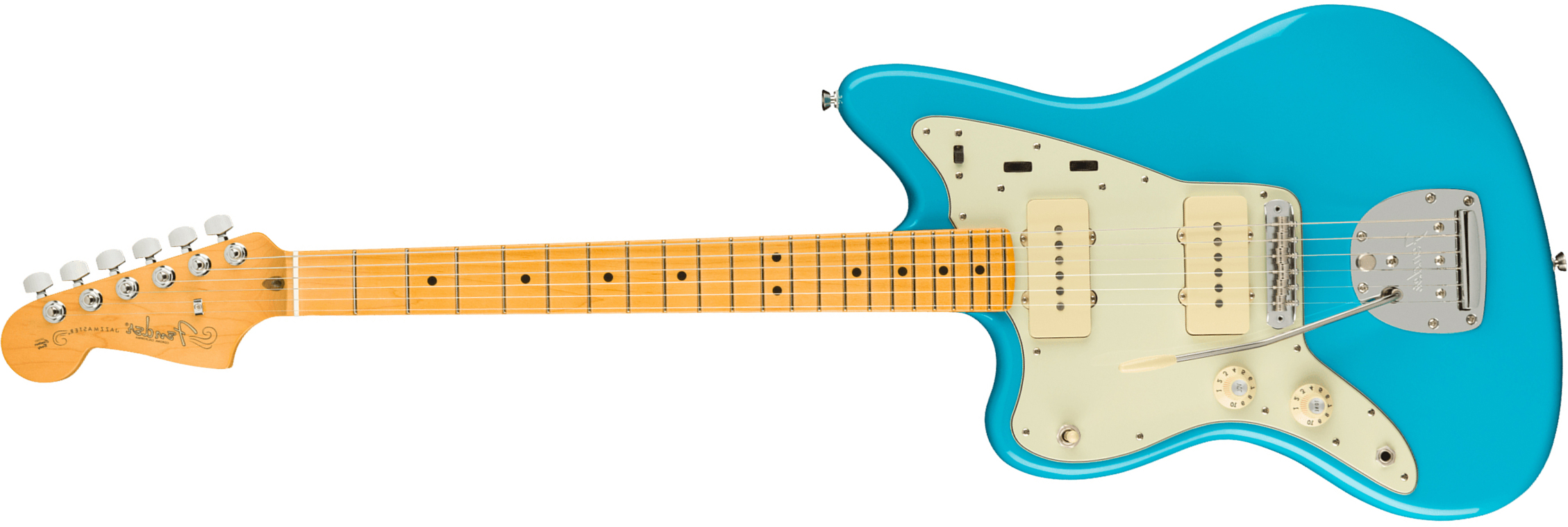Fender Jazzmaster American Professional Ii Lh Gaucher Usa Mn - Miami Blue - Guitare Électrique Gaucher - Main picture
